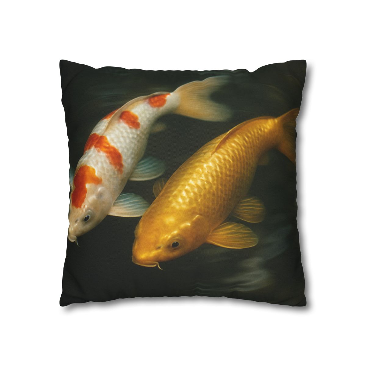 Golden Drift Koi Pair comfortable bedding pillow covers