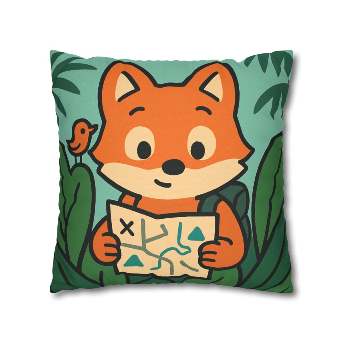 Jungle Explorer Fox designer print pillow cases