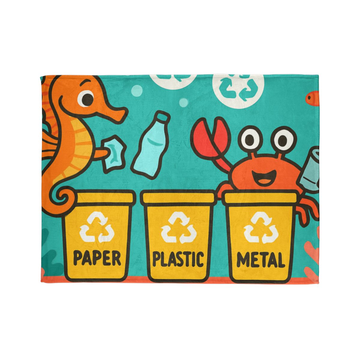 Coral City Recycling Seahorse Patrol warm winter blankets