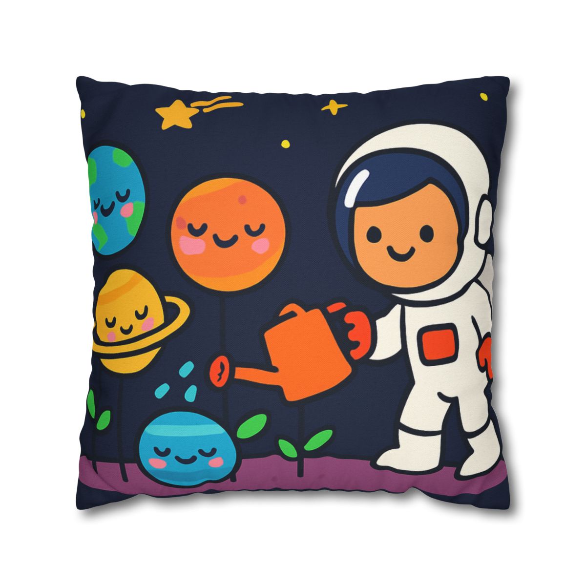 Galaxy Garden Of Friendly Planets comfortable bedding pillow covers