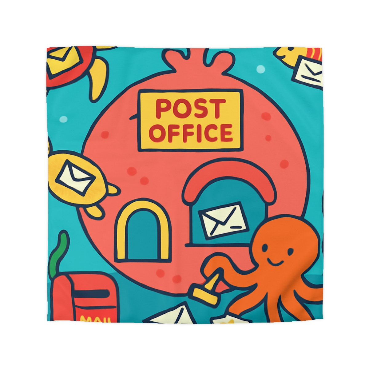 Coral Reef Planet Post Office soft comforter duvets