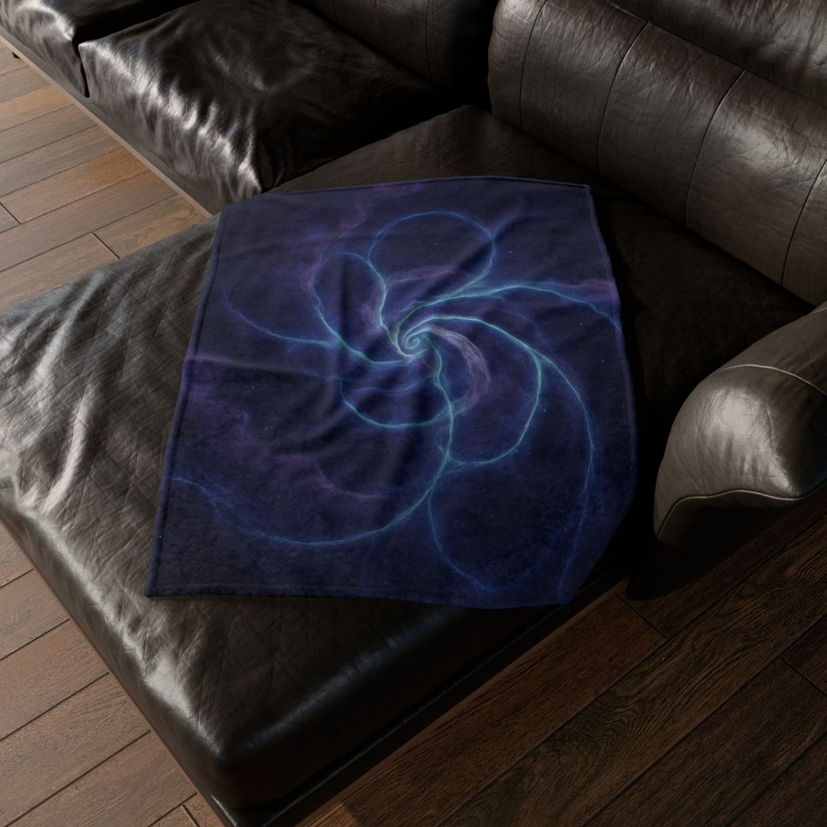 Nebula Spiral Lattice designer printed blankets