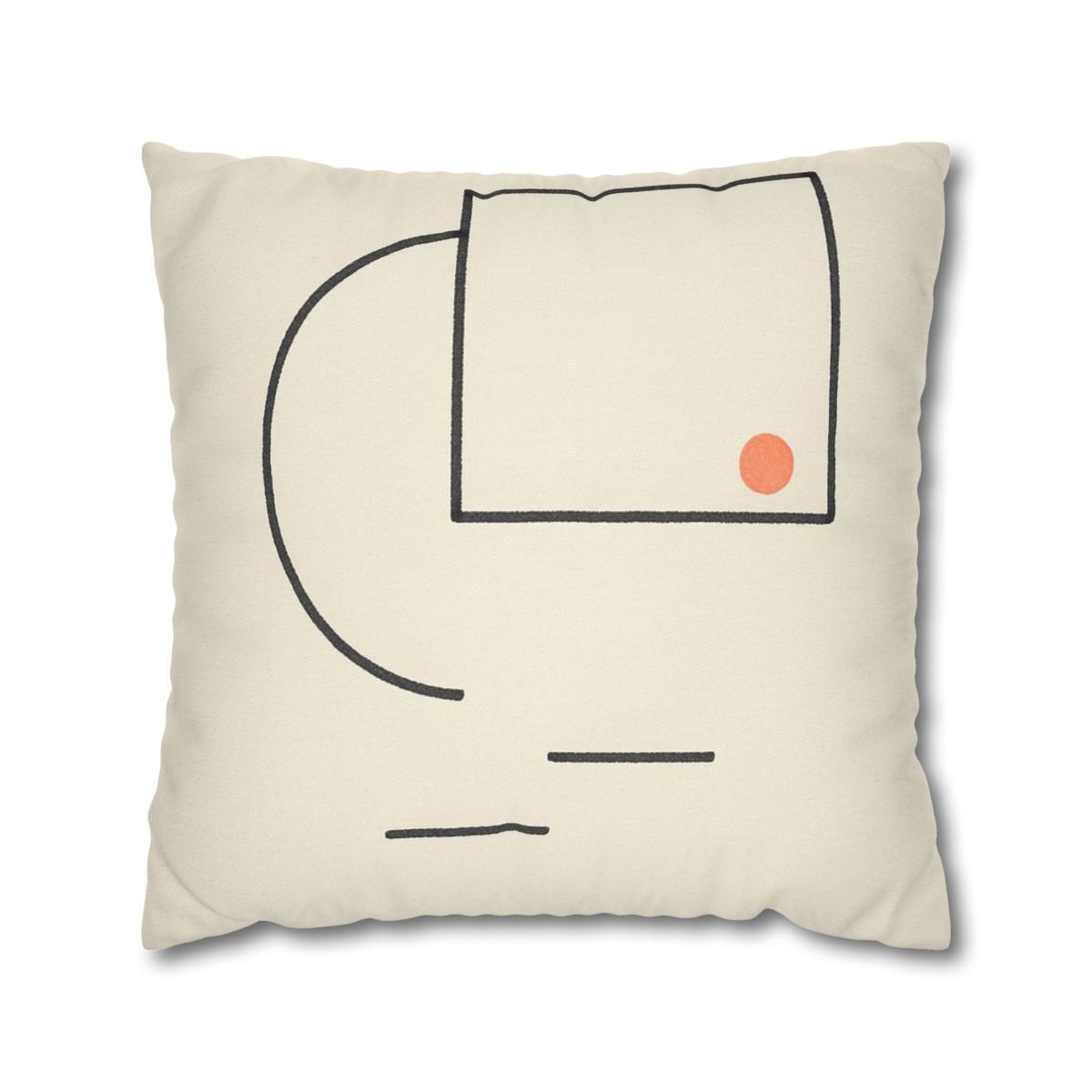 Offset Frame With Leaning Arc soft cotton pillow cases