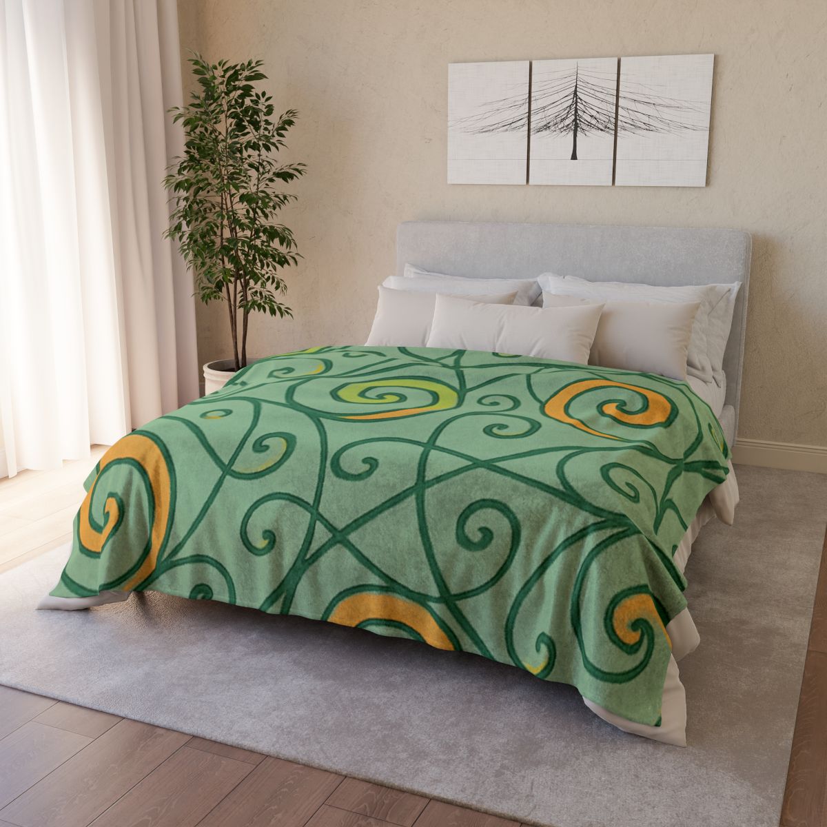 Tendril Spiral Lattice unique gift blankets