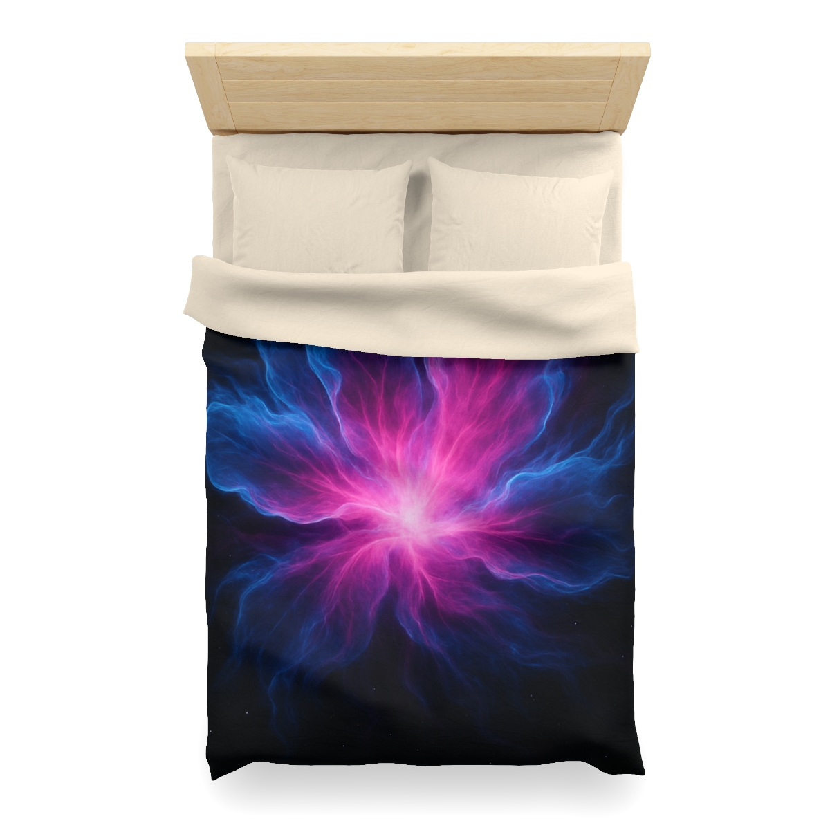 Celestial Plasma Bloom personalized bedding duvets