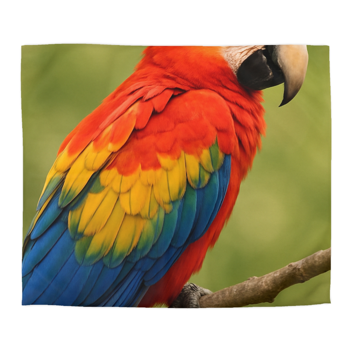 Crimson Cascade Scarlet Macaw custom duvets
