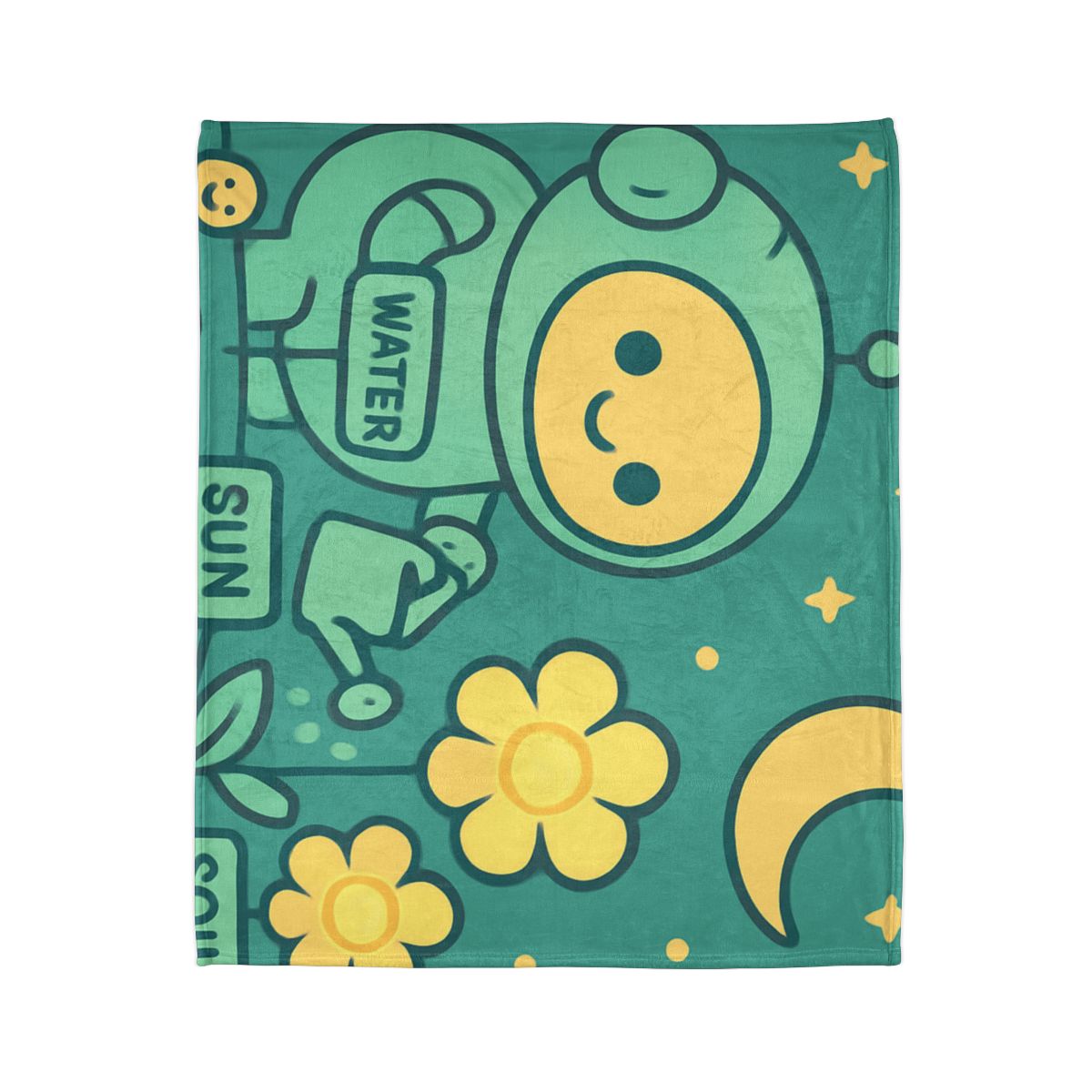 Robot Gardener And The Moonflower Patch warm winter blankets