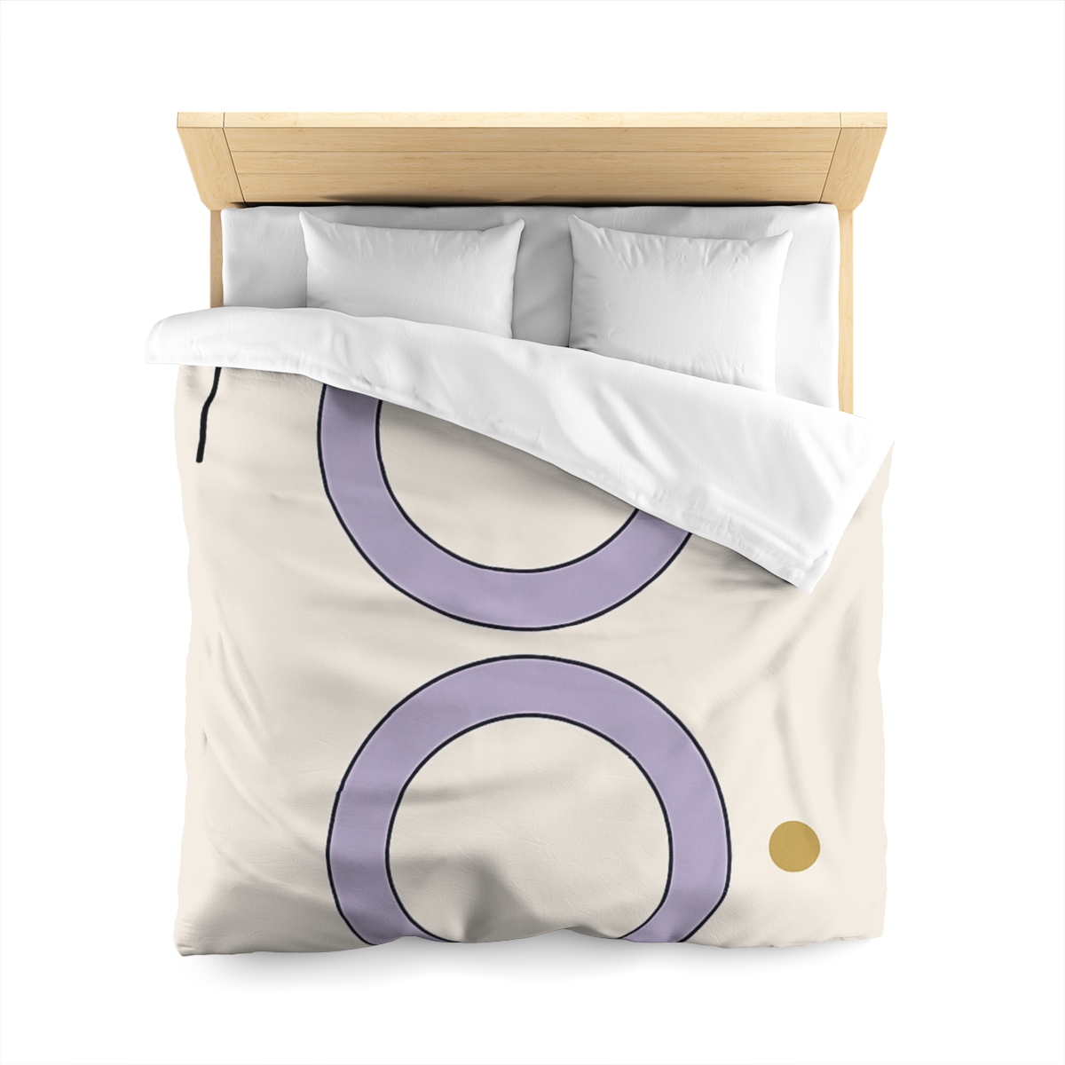 Arc Corner With Paired Rings personalized bedding duvets