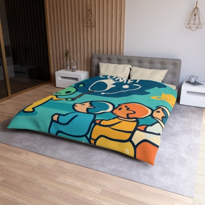 Comet Classroom On A Bubble Planet personalized bedding duvets