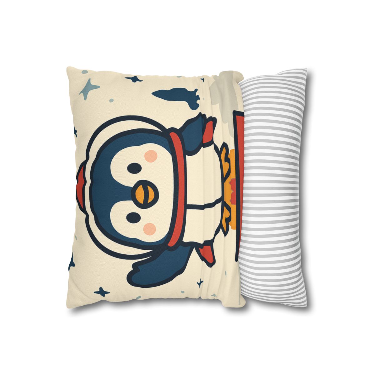 Rocket-Pilot Penguin designer print pillow cases