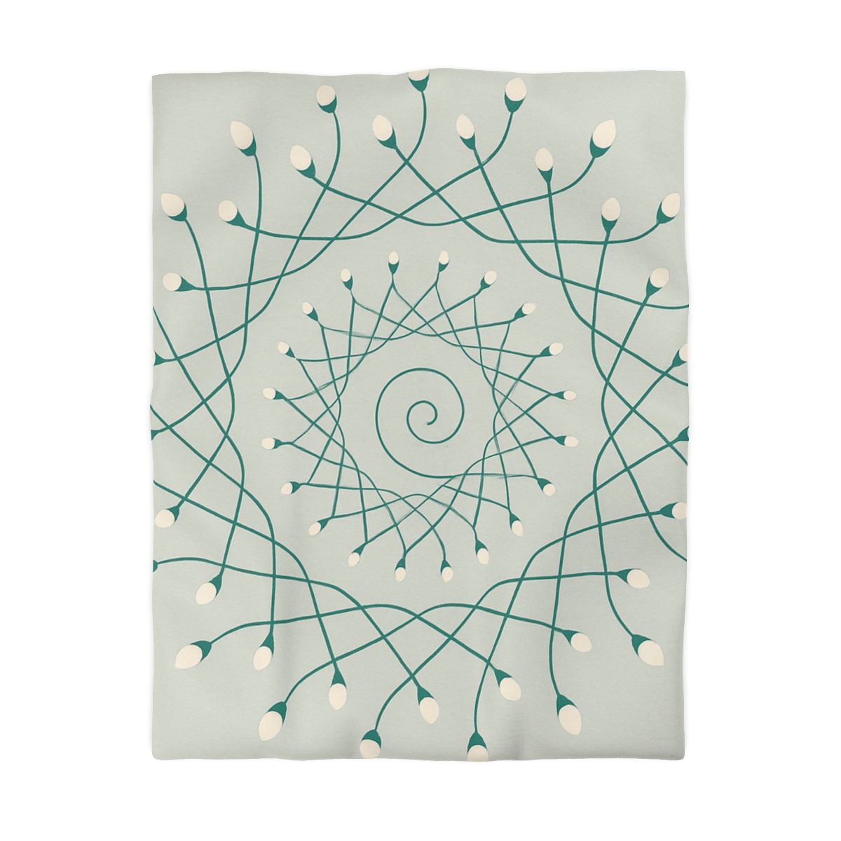 Spiral Sprout Lattice personalized bedding duvets