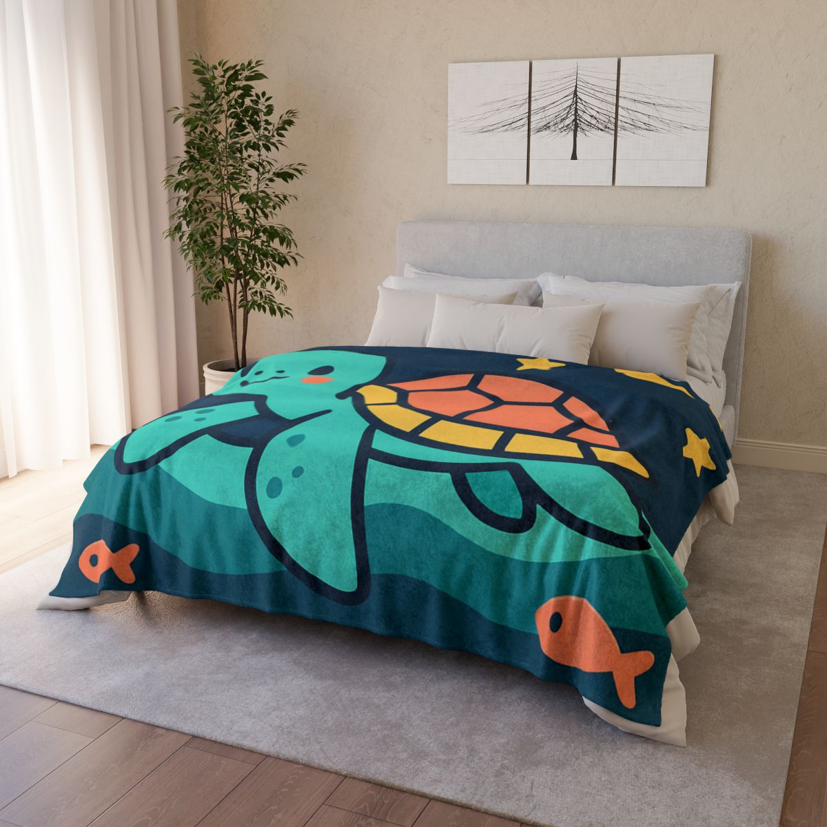 Starlight Sea Turtle unique gift blankets
