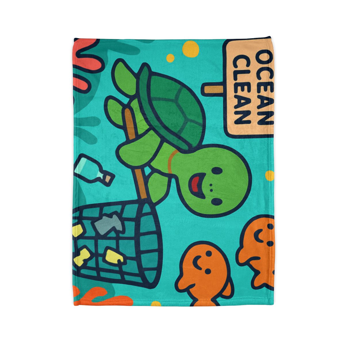 Coral Reef Clean Up Crew custom blankets
