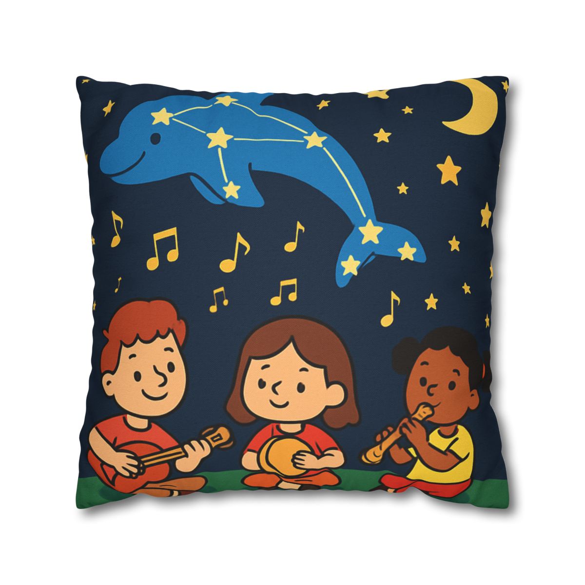 Starlight Orchestra Of The Dolphin Constellation designer print pillow cases