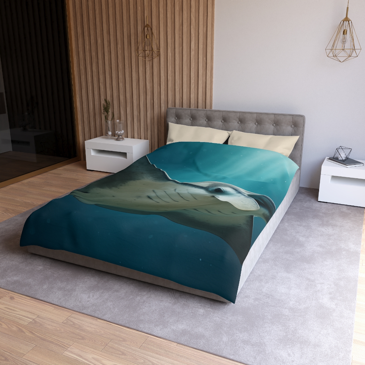 Silk Wing Drift Manta Ray personalized bedding duvets