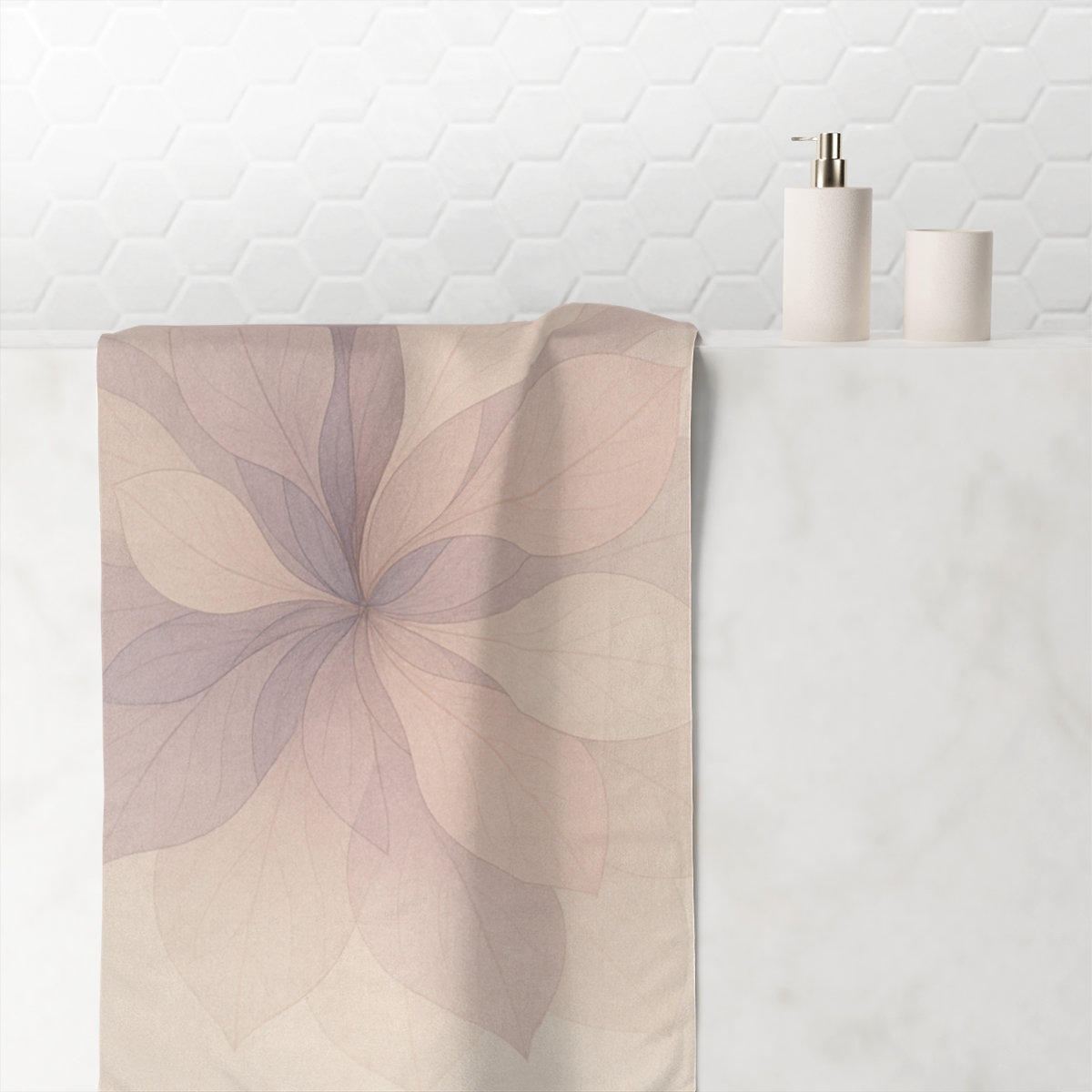 Petal Layer Harmony designer printed towels