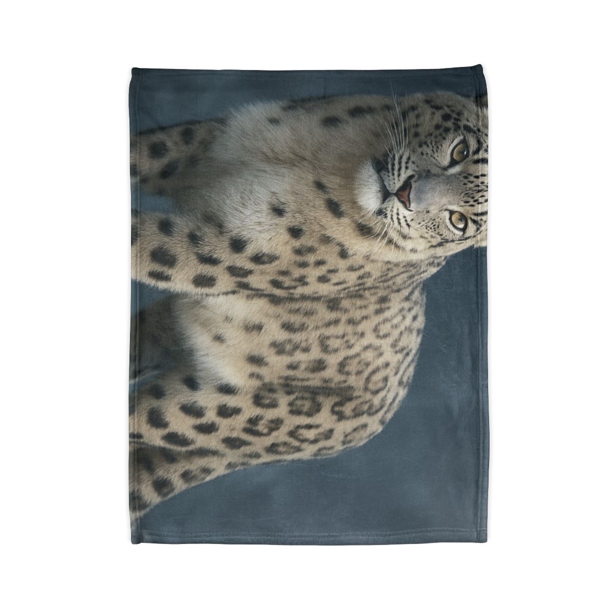 Aurora Gaze Snow Leopard trendy patterned blankets