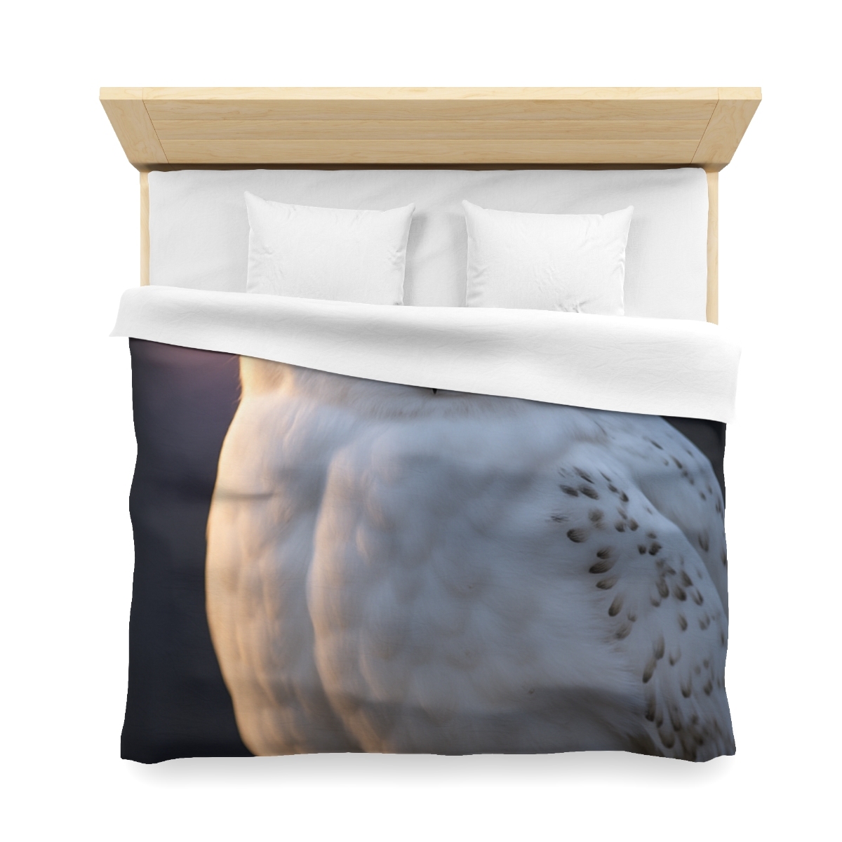 Twilight Watcher Snowy Owl personalized bedding duvets