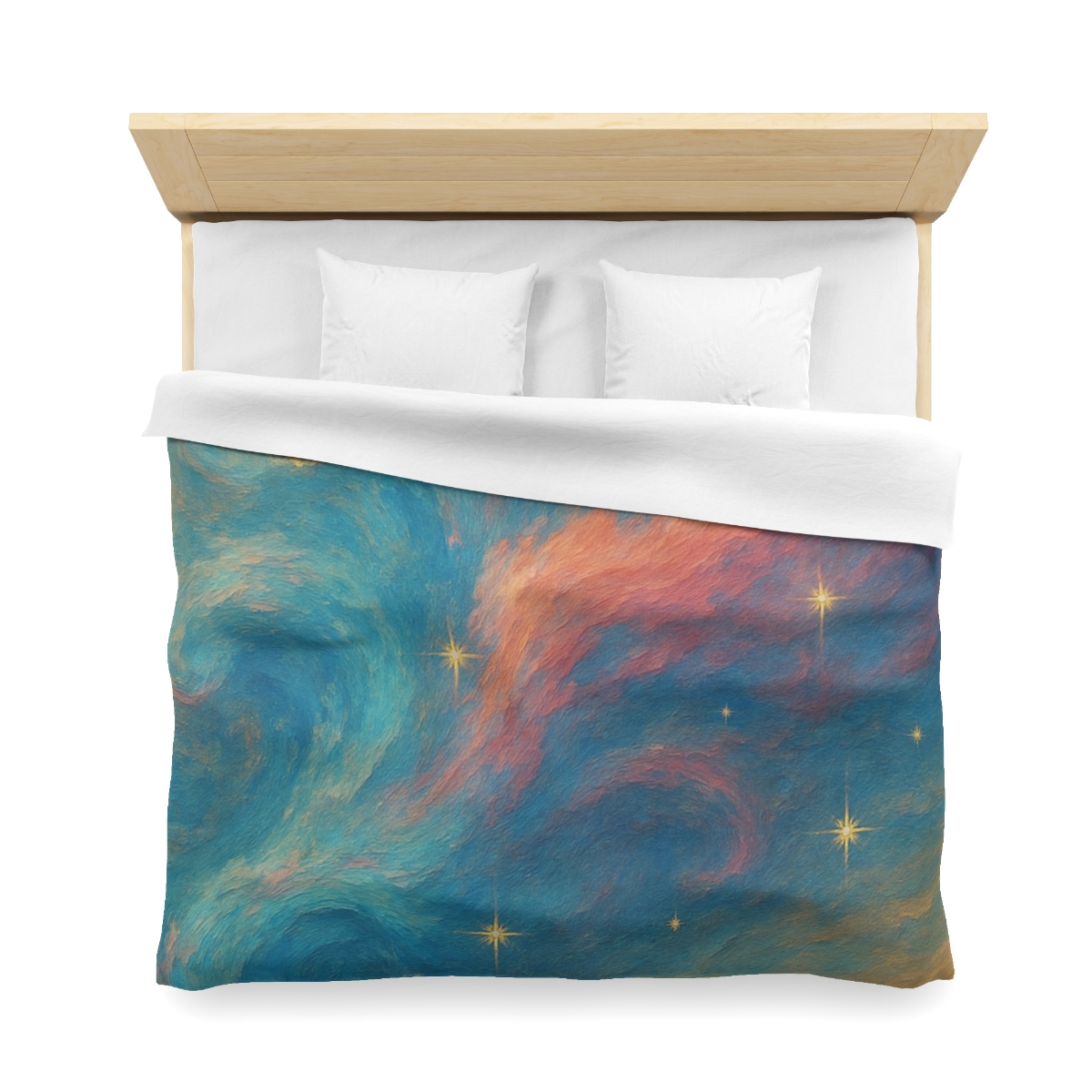 Chromatic Nebula Tidal Bloom stylish duvet covers