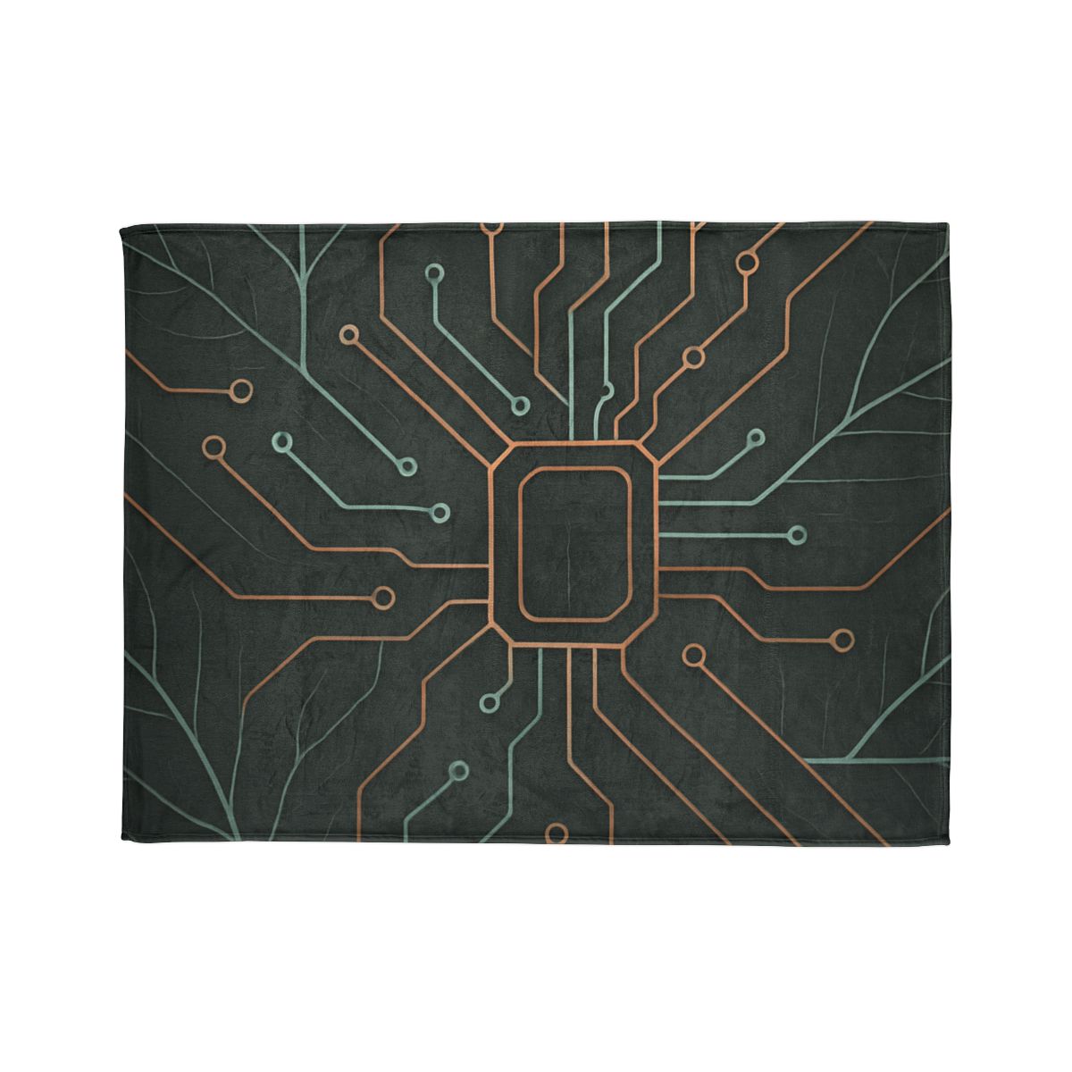 Leaf Vein Circuitry designer printed blankets