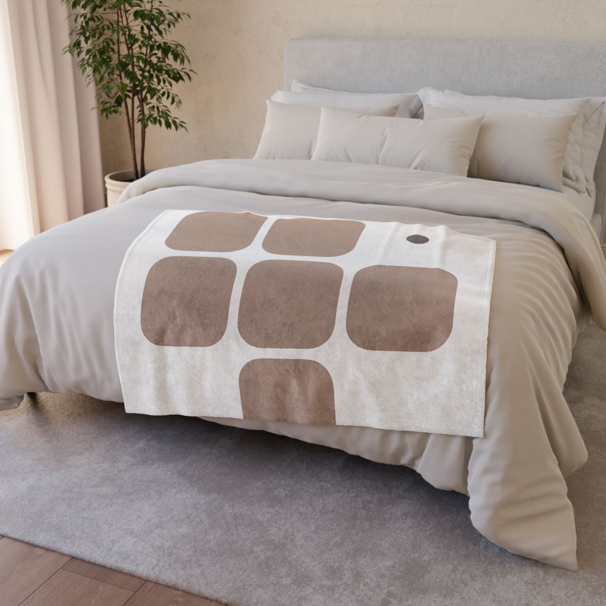 Gentle Grid With Missing Cell designer printed blankets