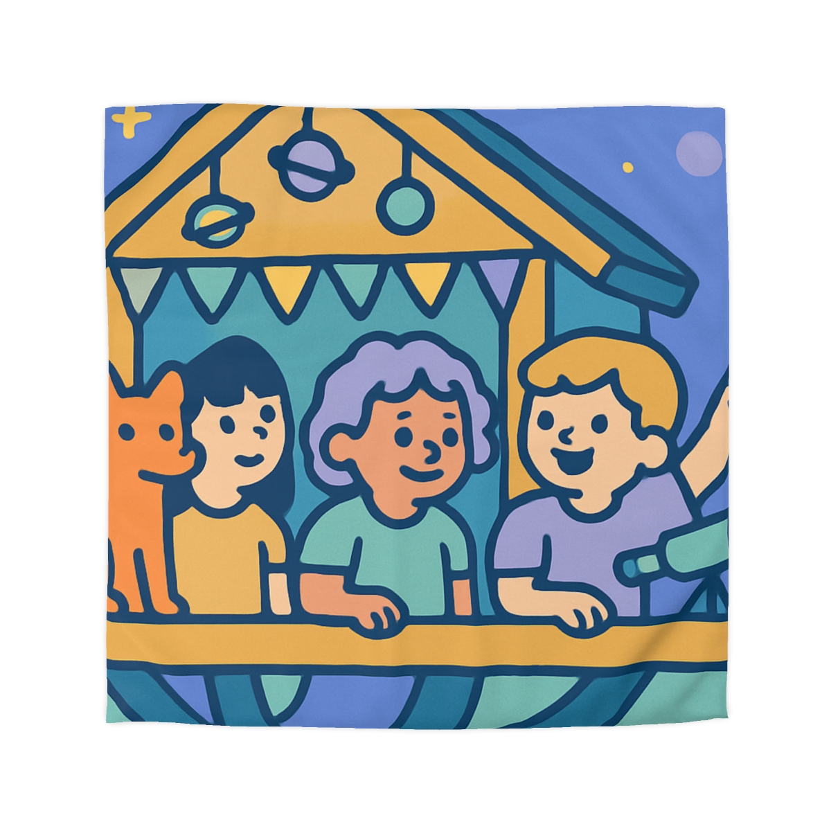 Galaxy Treehouse Explorers stylish duvet covers