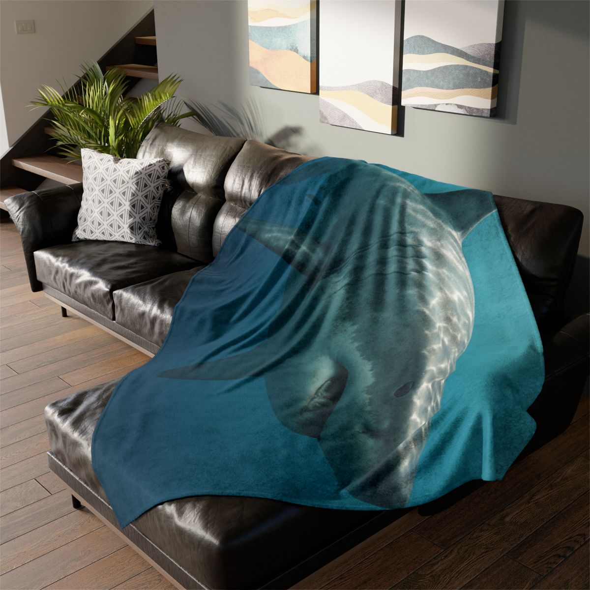 Silent Hunter Great White Shark decorative home blankets