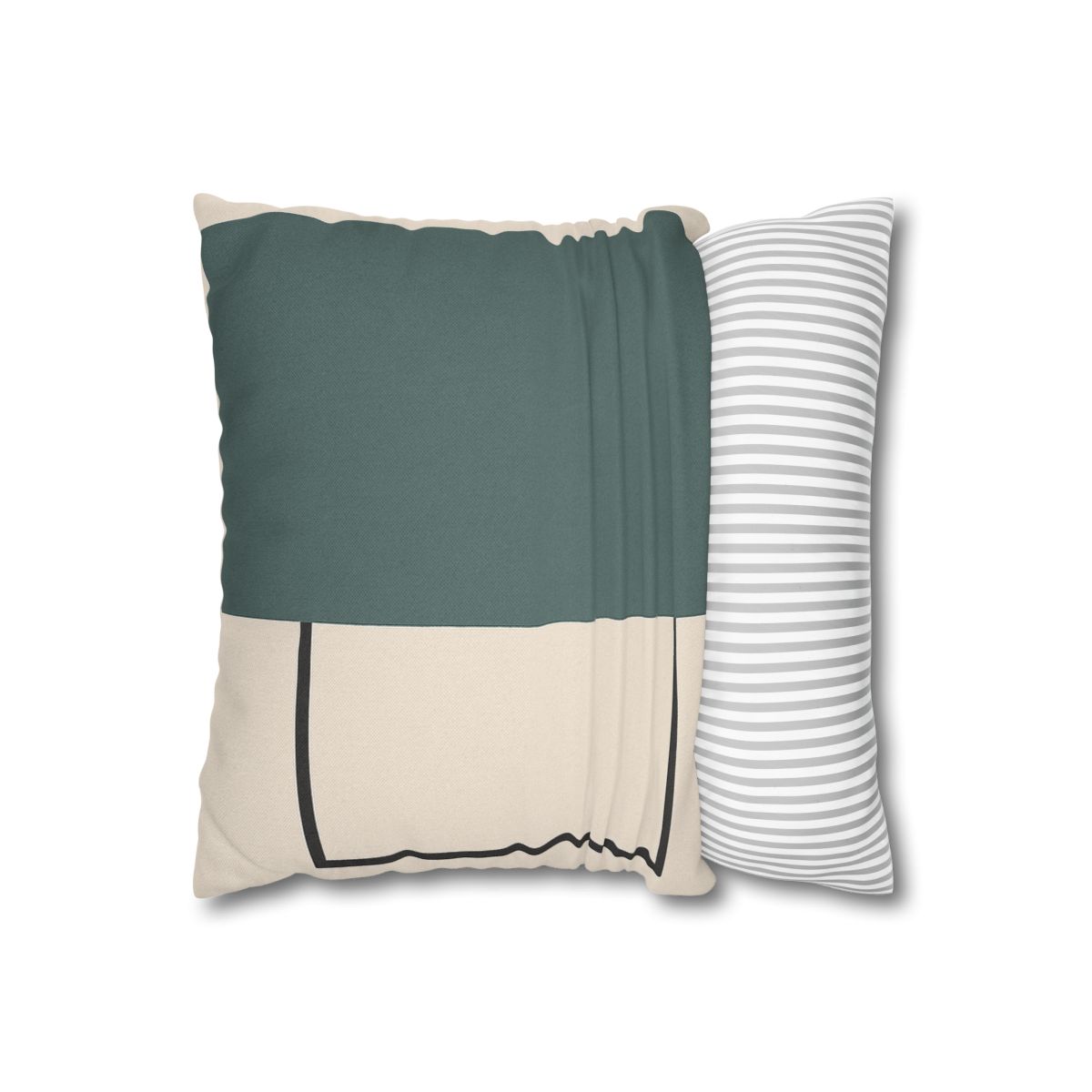 Offset Rectangle Pause personalized pillow covers