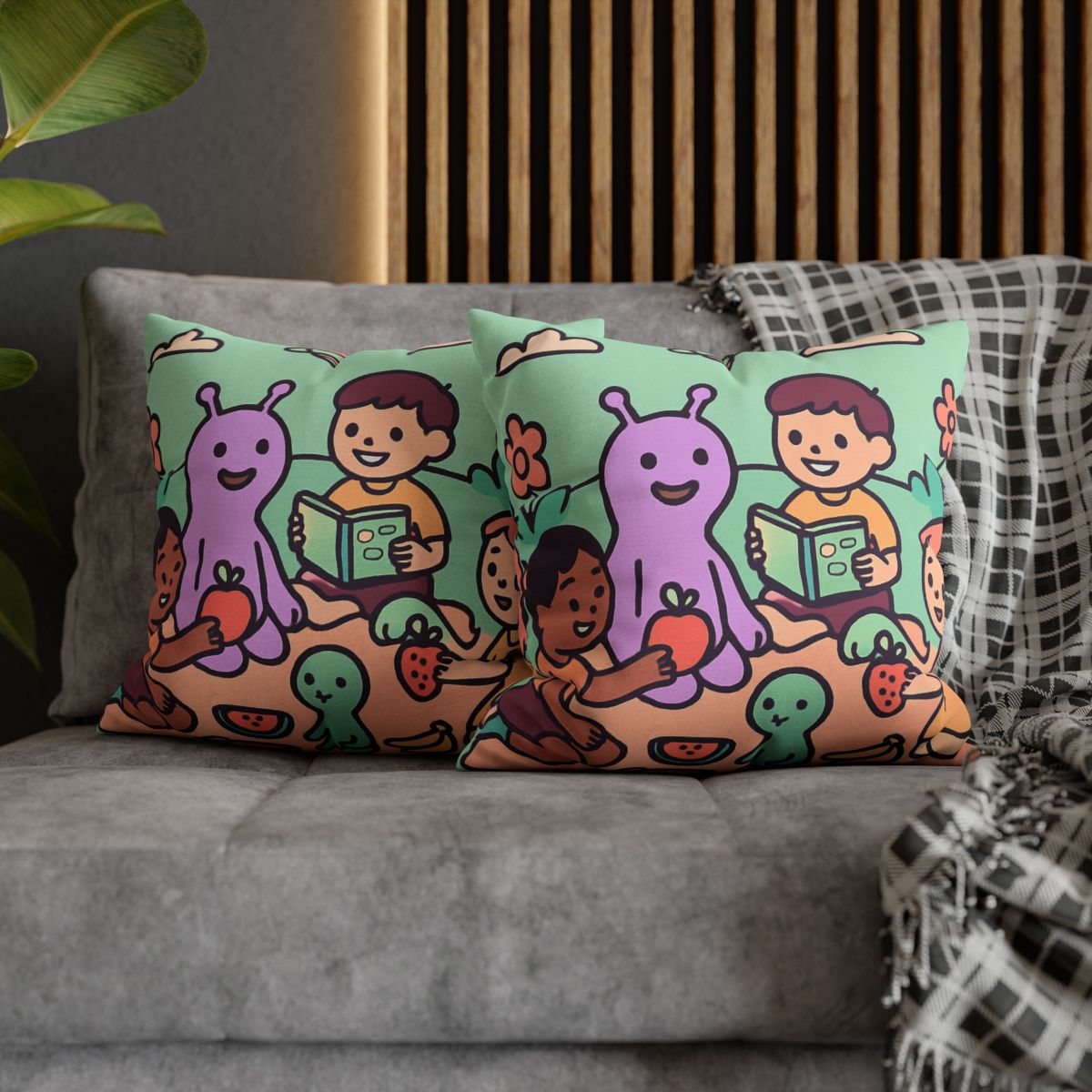 Galactic Garden Picnic stylish decorative pillowcases