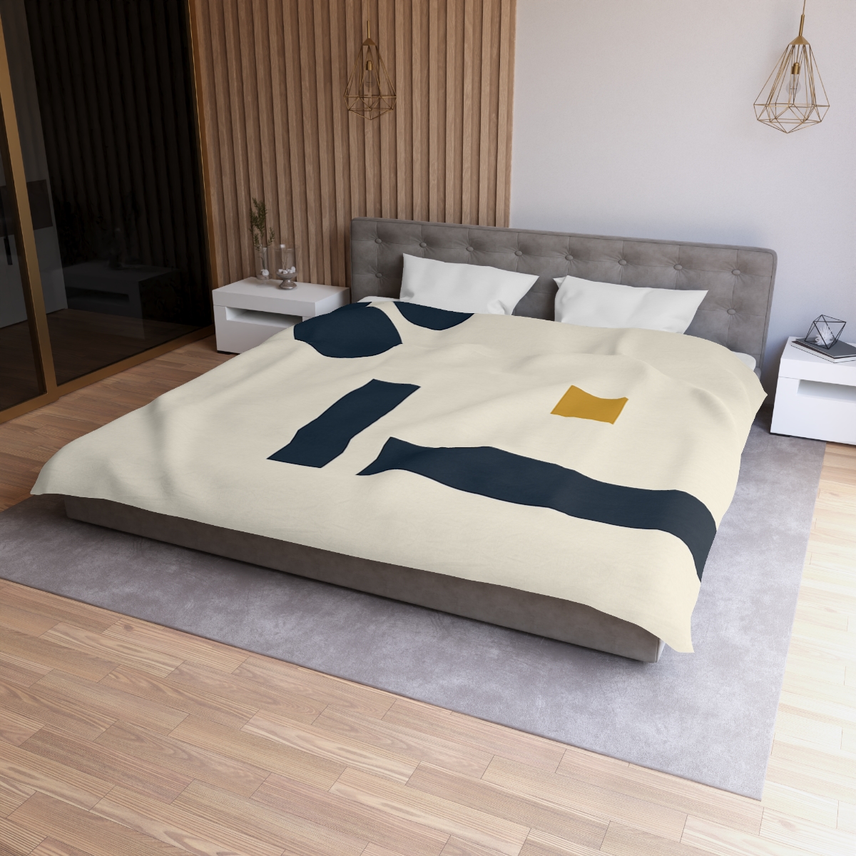 Quiet Triad And Offset Bars unique patterned duvets