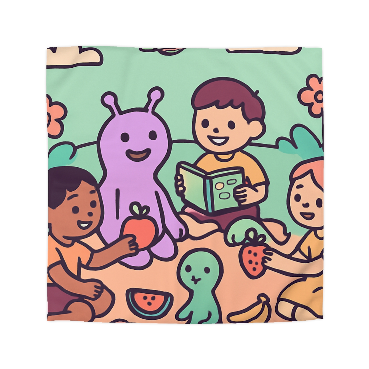 Galactic Garden Picnic trendy bedroom duvets