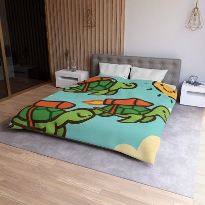 Rocket Powered Turtles soft comforter duvets