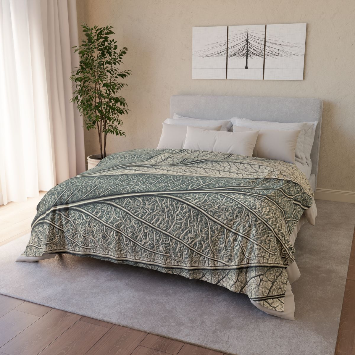 Vein Map Filigree designer printed blankets