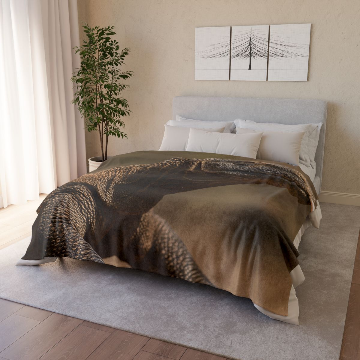 Ancient Sentinel Komodo Dragon decorative home blankets