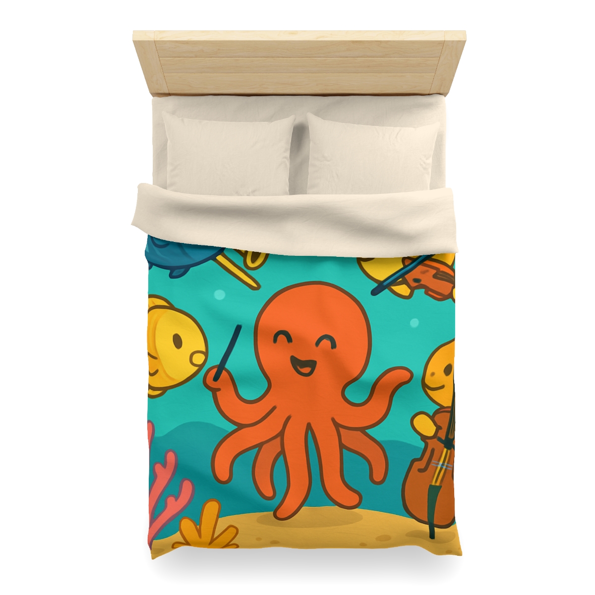 Coral Reef Orchestra designer printed duvets