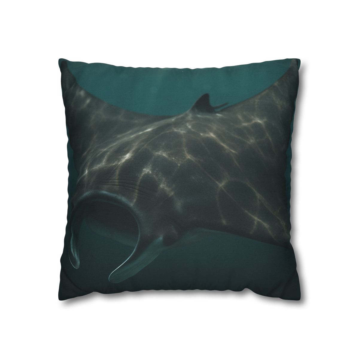Moonlit Drift Giant Manta Ray designer print pillow cases
