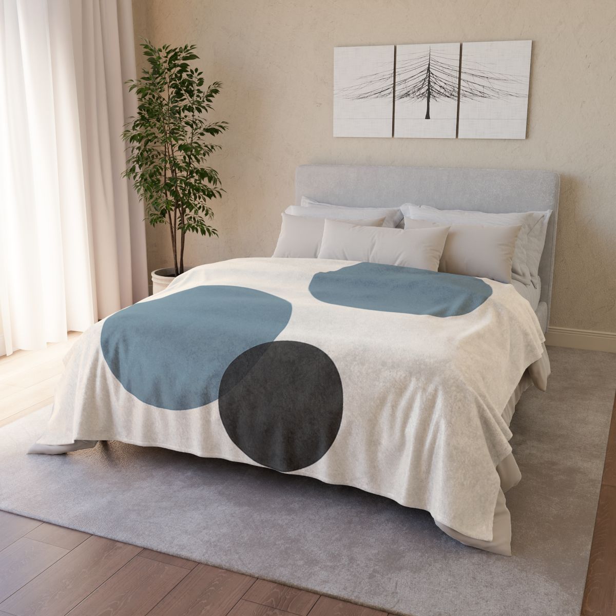 Quiet Orbit Of Three Circles soft fleece blankets