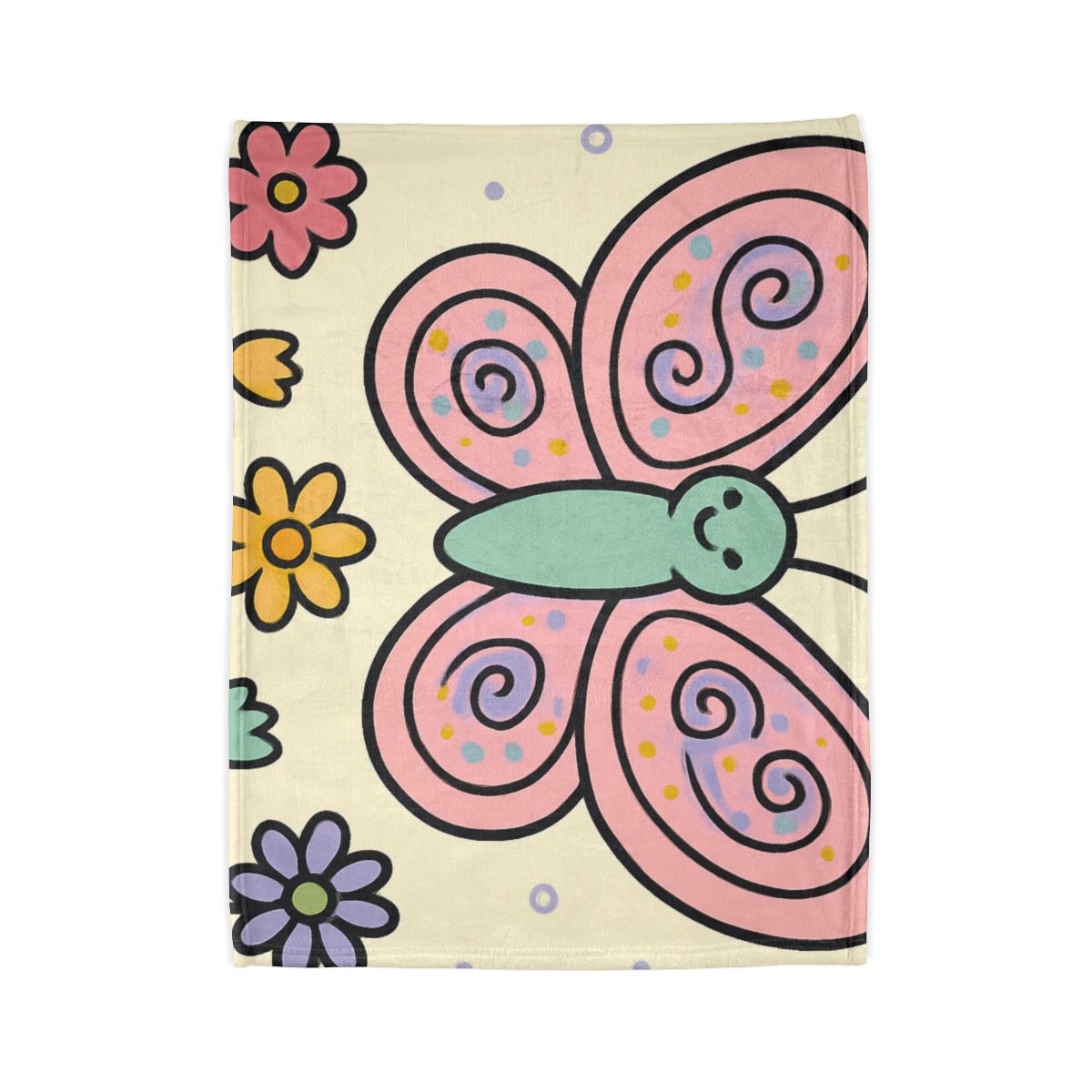 Cosmic Garden Butterfly designer printed blankets