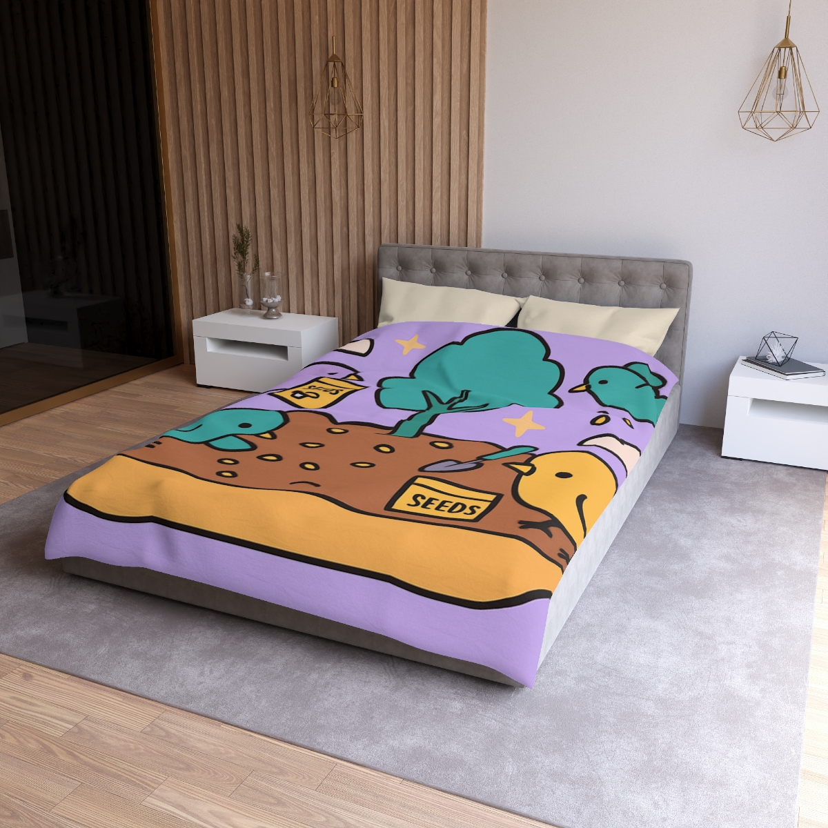 Galaxy Garden Aviary unique patterned duvets