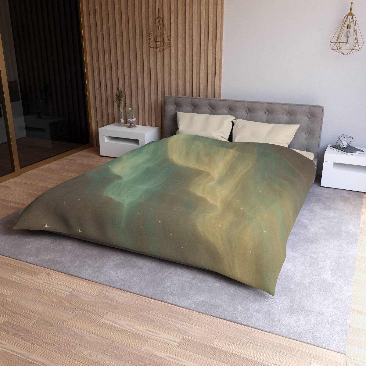 Auroral Dust Cascade unique patterned duvets