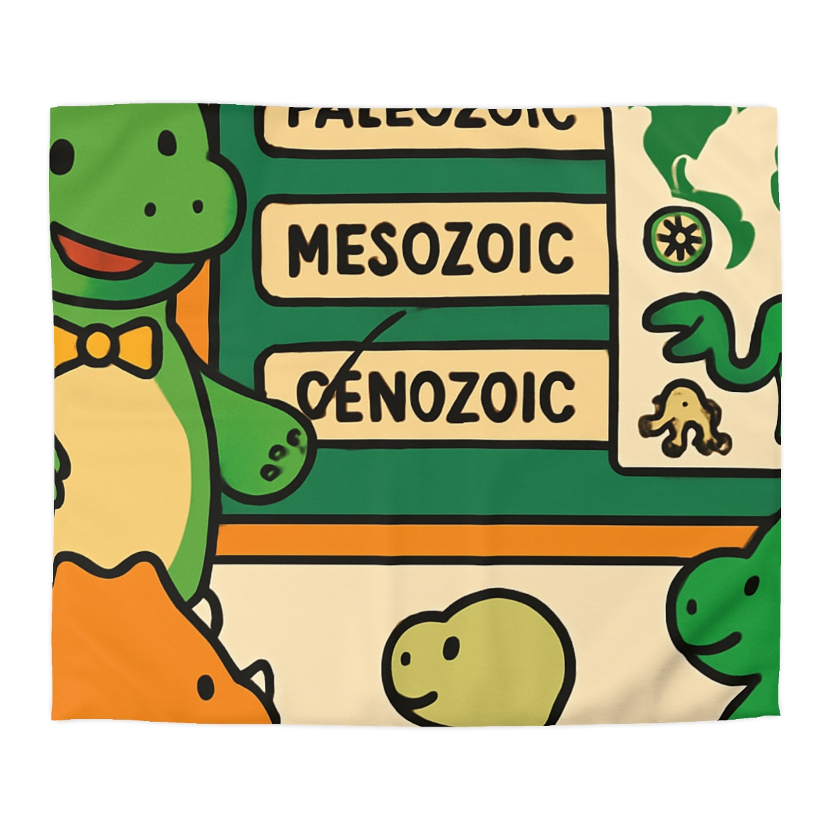 Time Traveling Dino Classroom unique patterned duvets