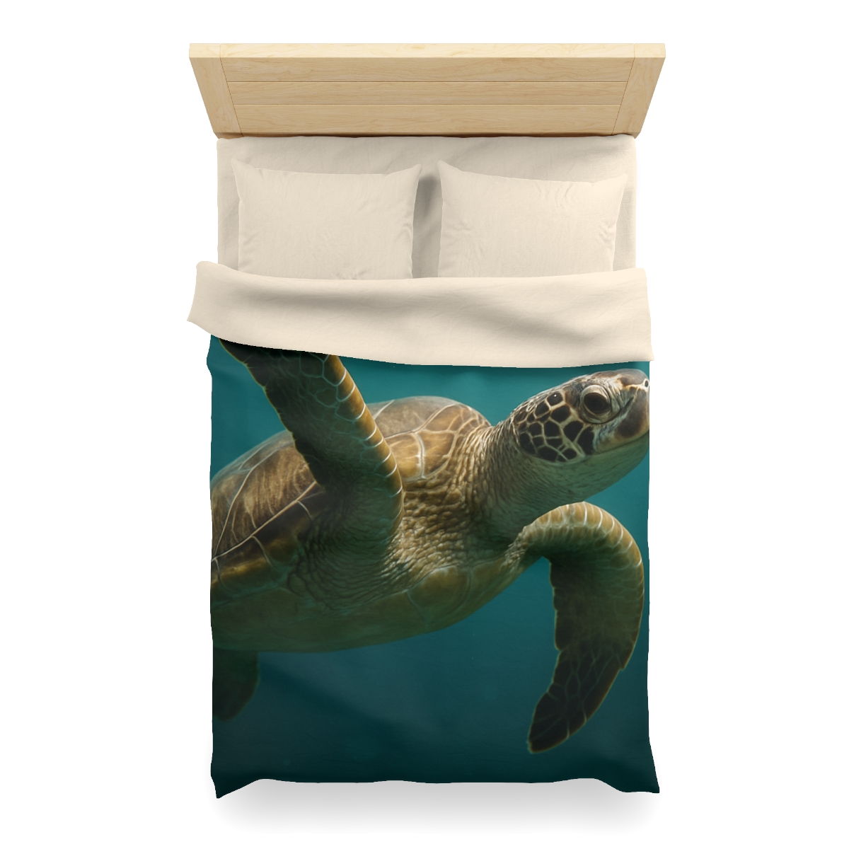 Nebula Glide Green Sea Turtle trendy bedroom duvets