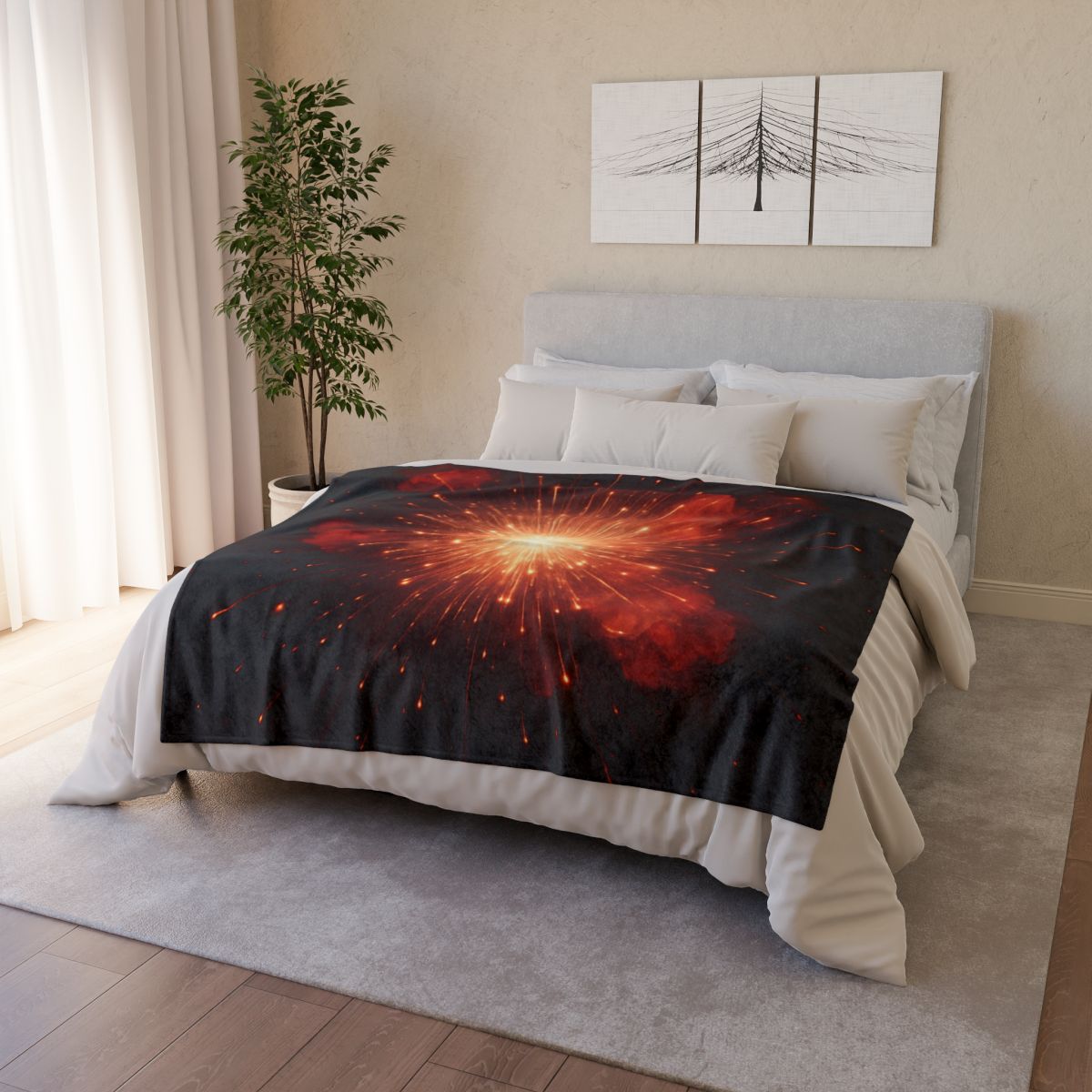 Starburst Ember Bloom warm winter blankets