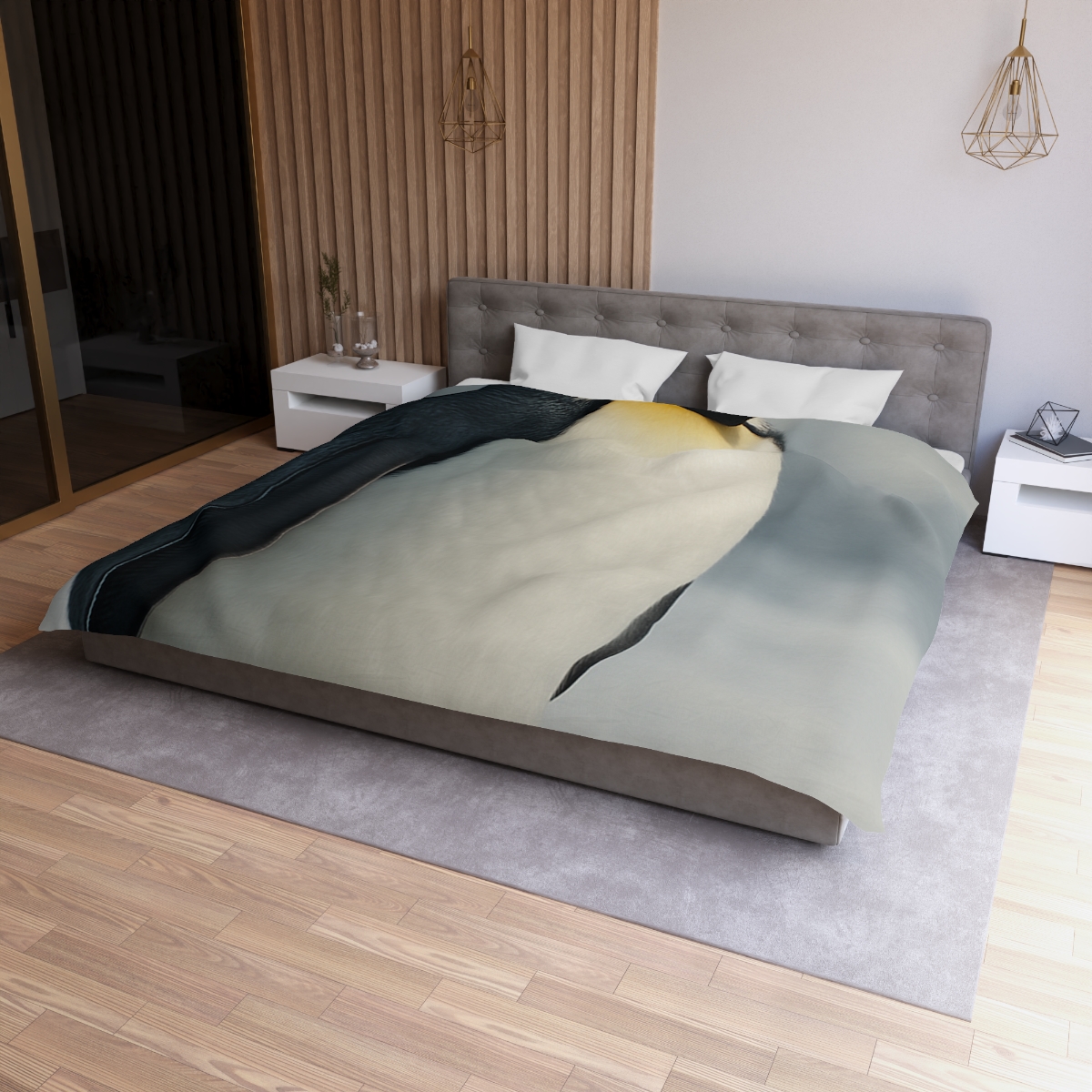Moonlit Vigil Emperor Penguin custom duvets