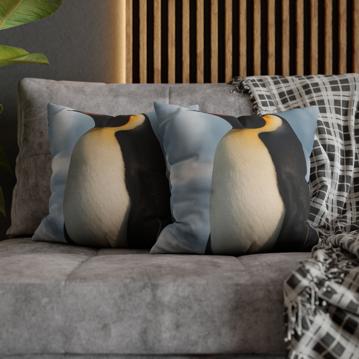 Aurora Drift Emperor Penguin stylish decorative pillowcases