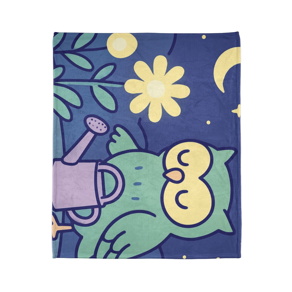 Moon Garden Owl stylish throw blankets