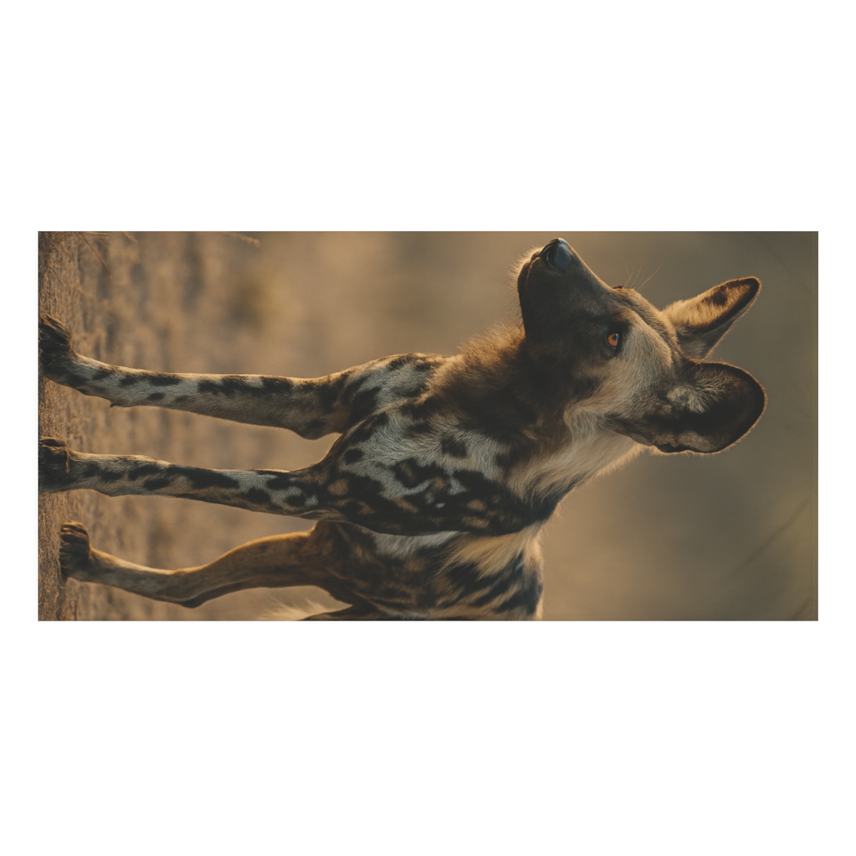 African Wild Dog Painted Dawn Watcher comfortable face towels