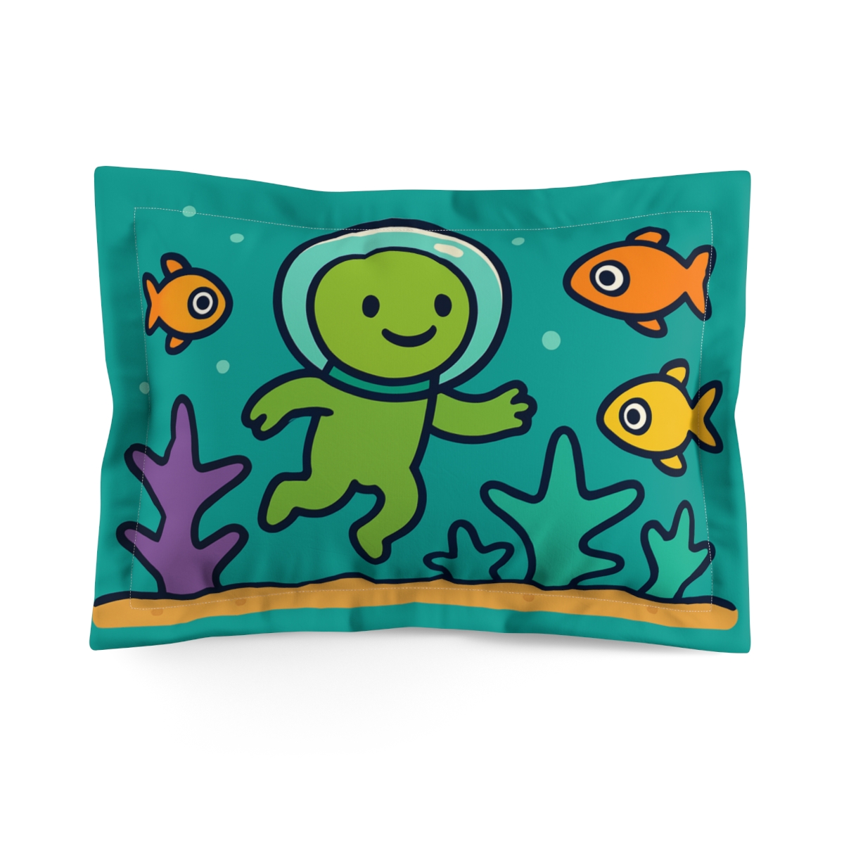 Alien Coral Reef Planet designer printed pillows