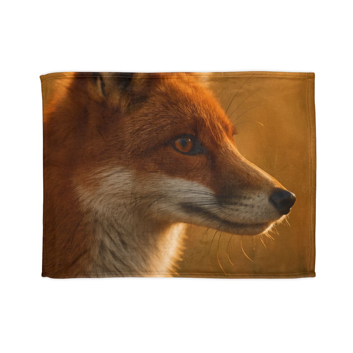 Amber Gaze Red Fox designer printed blankets