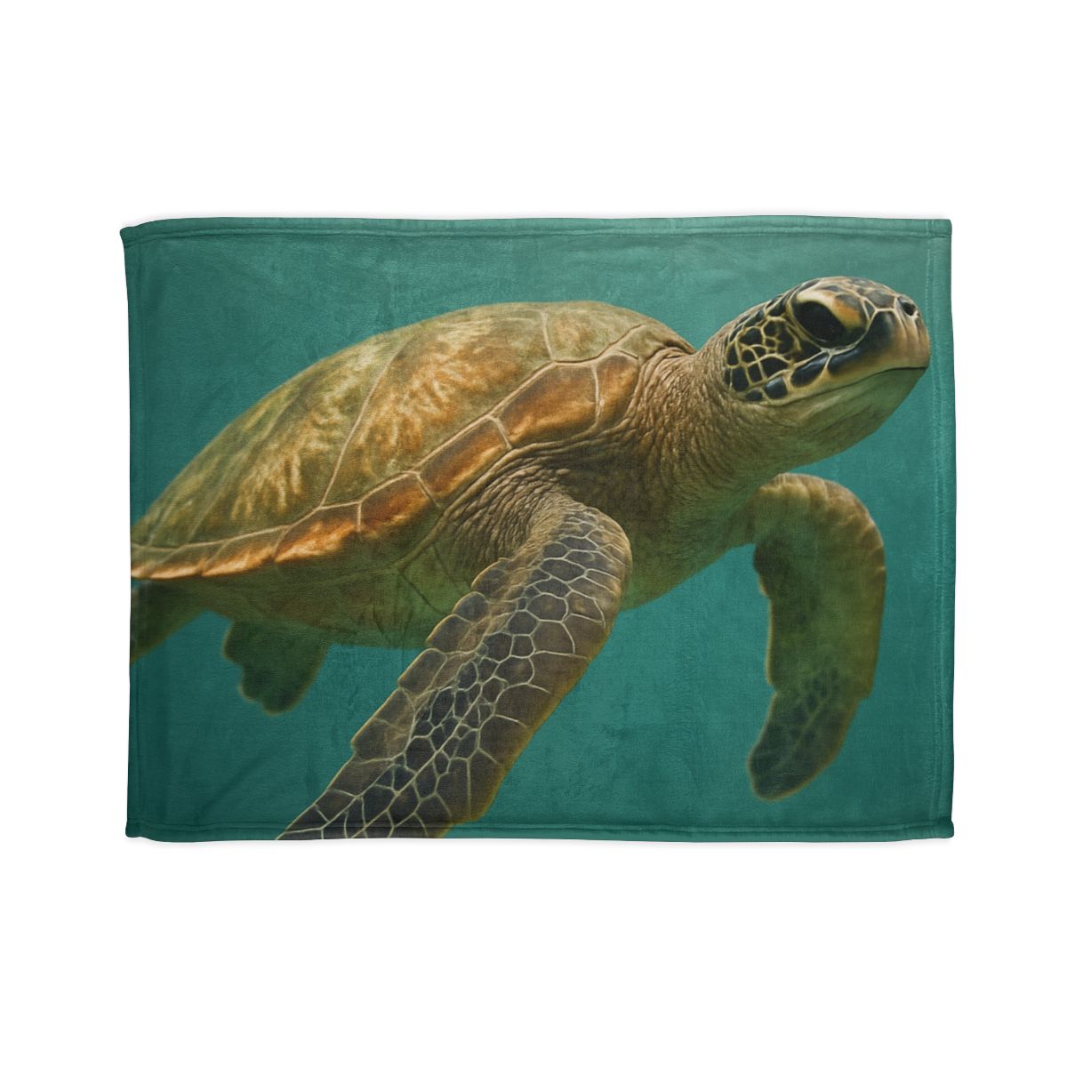 Amber Stillness Green Sea Turtle trendy patterned blankets
